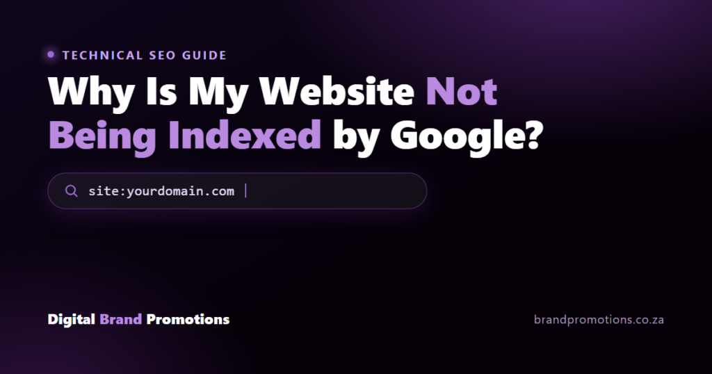 Why is my website not being indexed by Google — technical SEO guide